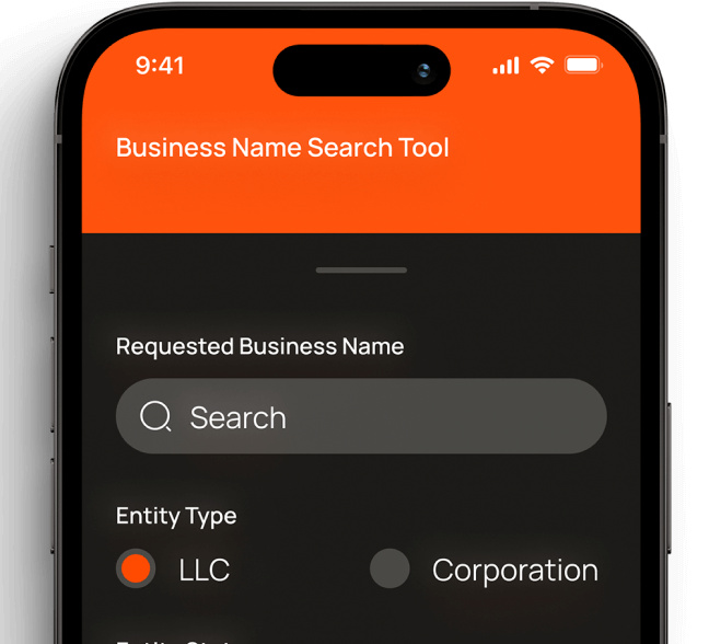 Business Name Search Tool on iPhone 14