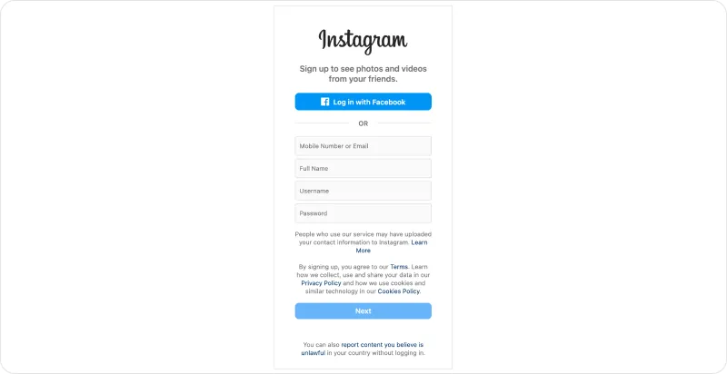 Img 2. How to set up an Instagram account
